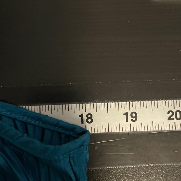 Heart Soul Tank Top Womens Medium Blue Pleated Jewel Neck Embellished Party Y2K - Picture 6 of 8